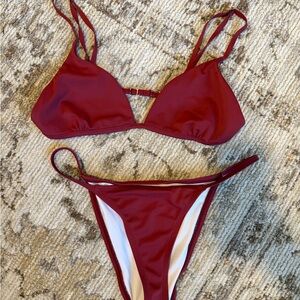 Women’s Wine Colored Bikini Set